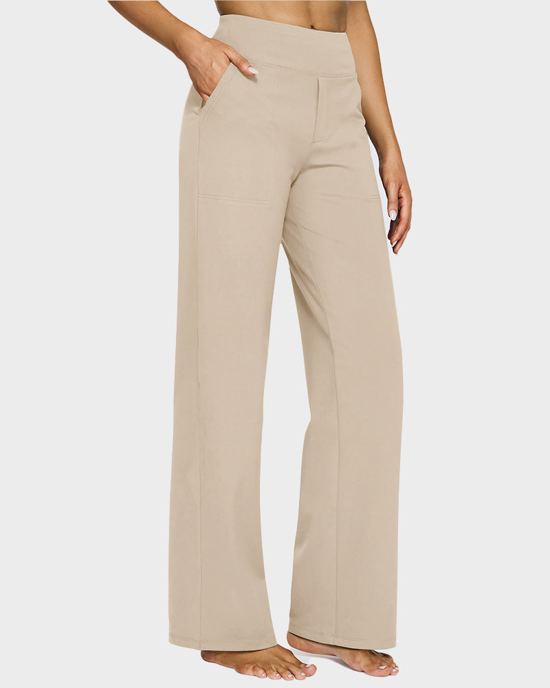 💖LAST DAY SALE 50% OFF💖Women's High Waist Stretch Casual Yoga Wide Leg Pants