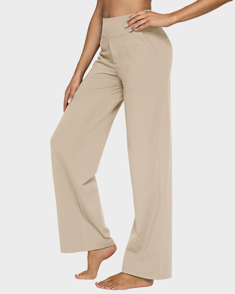 💖LAST DAY SALE 50% OFF💖Women's High Waist Stretch Casual Yoga Wide Leg Pants