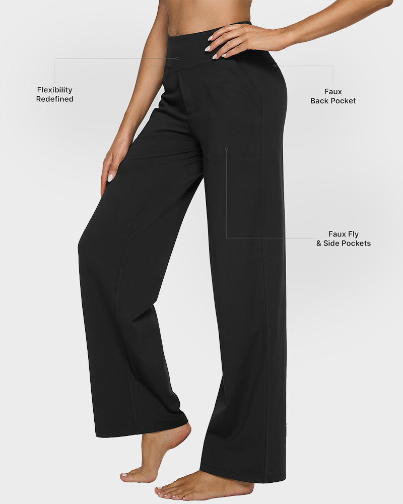 💖LAST DAY SALE 50% OFF💖Women's High Waist Stretch Casual Yoga Wide Leg Pants