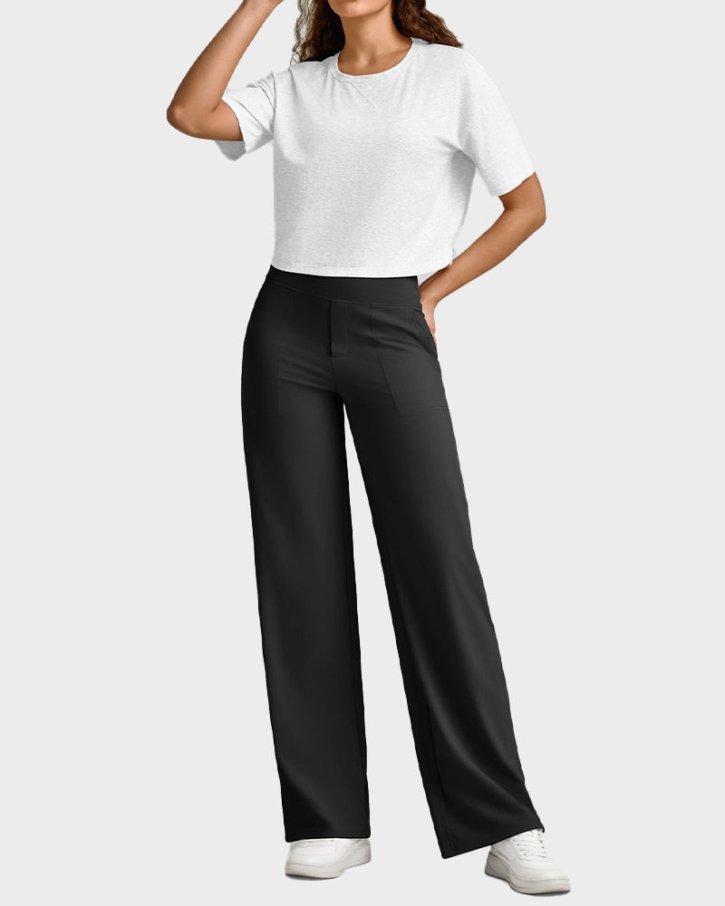 💖LAST DAY SALE 50% OFF💖Women's High Waist Stretch Casual Yoga Wide Leg Pants