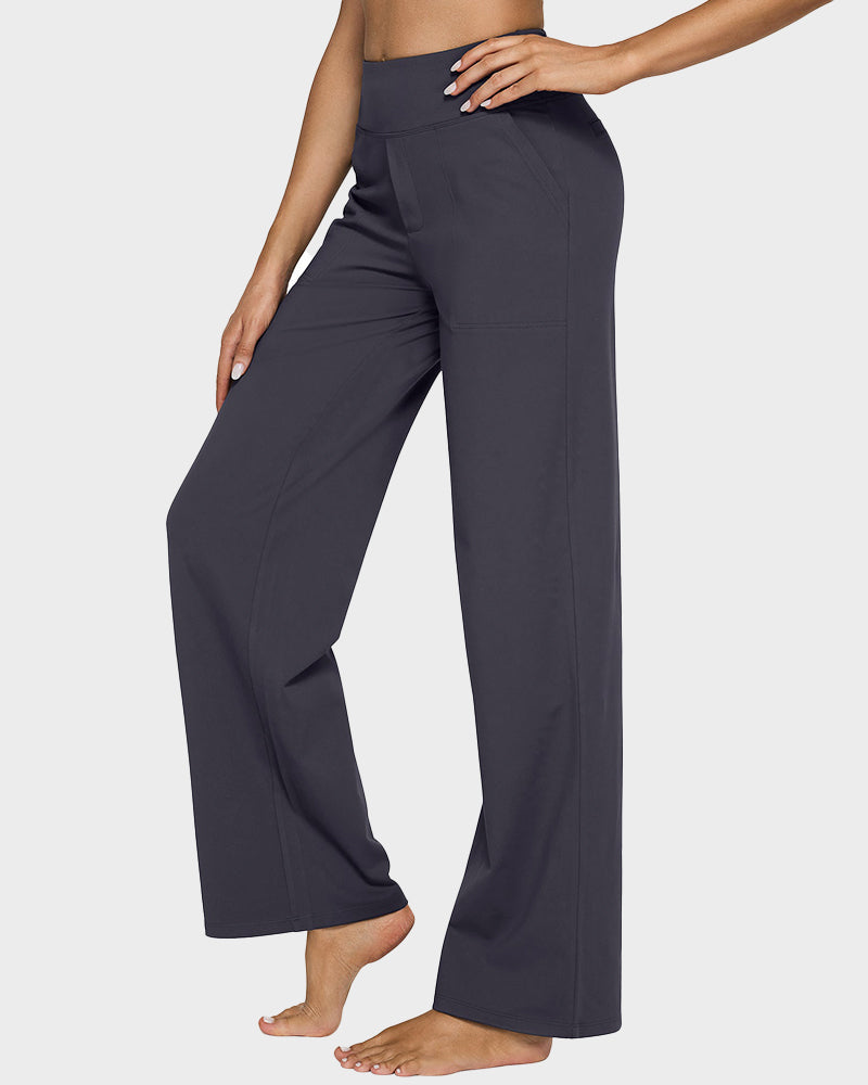 💖LAST DAY SALE 50% OFF💖Women's High Waist Stretch Casual Yoga Wide Leg Pants