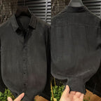 ✨Lightweight, Breathable & Shiny✨Men's Stylish Iron-Free Solid Color Long-Sleeve Shirt