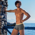 Men's Light Luxury Breathable Ribbed Boxer Briefs