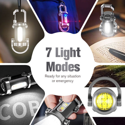 💡USB-C Rechargeable Keychain Flashlight | 500 Lumens EDC Mini Light, IPX6 Waterproof⚡⚡