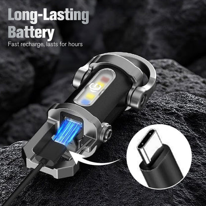 💡USB-C Rechargeable Keychain Flashlight | 500 Lumens EDC Mini Light, IPX6 Waterproof⚡⚡