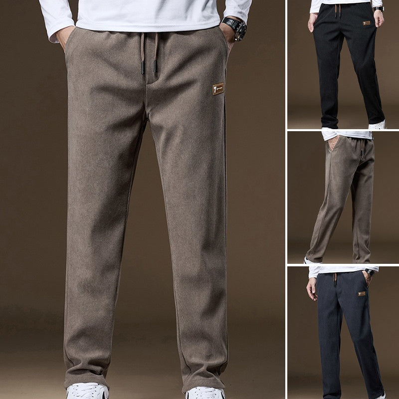 Men's Straight-Fit Corduroy Drawstring Pants