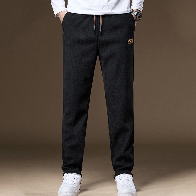 Men's Straight-Fit Corduroy Drawstring Pants