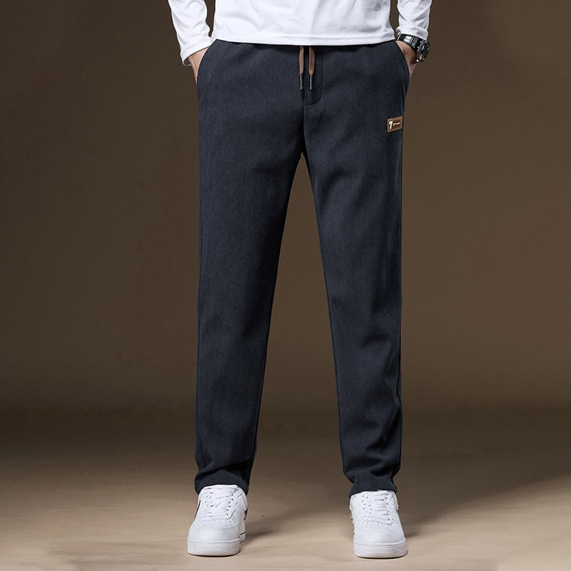Men's Straight-Fit Corduroy Drawstring Pants