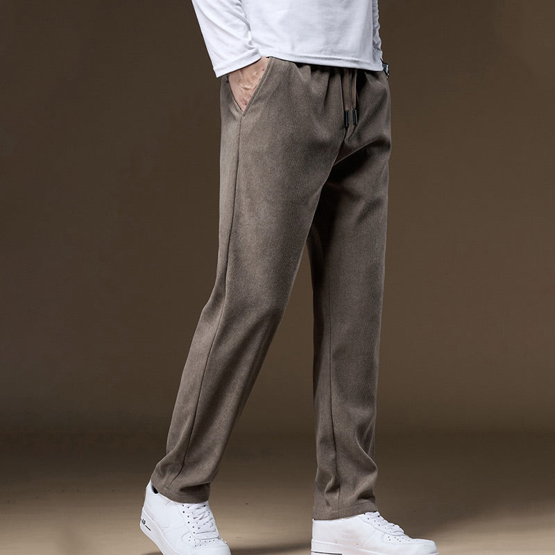 Men's Straight-Fit Corduroy Drawstring Pants