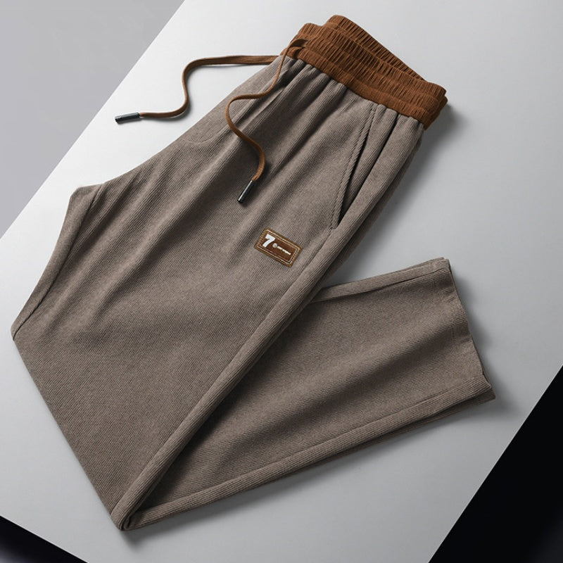Men's Straight-Fit Corduroy Drawstring Pants