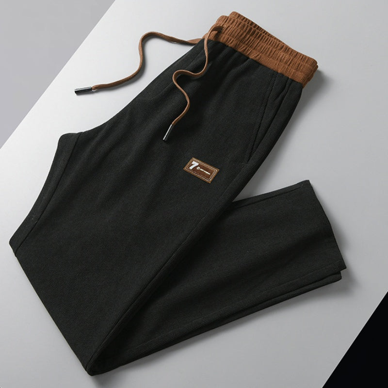 Men's Straight-Fit Corduroy Drawstring Pants