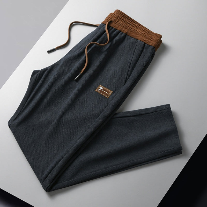 Men's Straight-Fit Corduroy Drawstring Pants