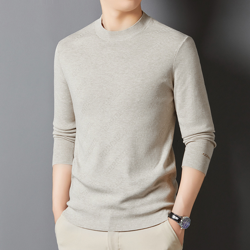 Men's Crewneck Jacquard Sweater