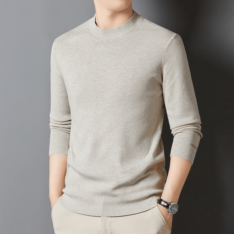 Men's Crewneck Jacquard Sweater