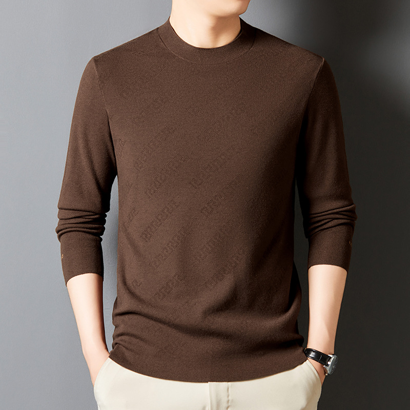 Men's Crewneck Jacquard Sweater