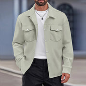 Men's Winter Casual Lapel Jacket with Pockets