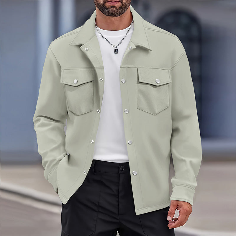 Men's Winter Casual Lapel Jacket with Pockets