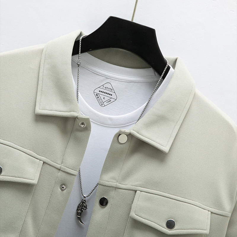Men's Winter Casual Lapel Jacket with Pockets