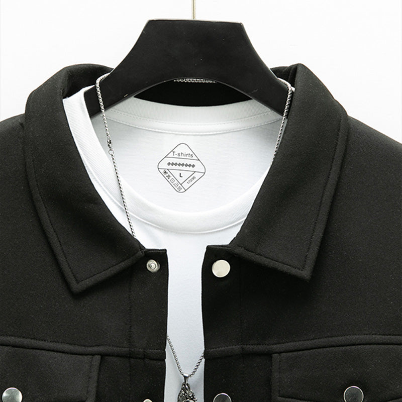 Men's Winter Casual Lapel Jacket with Pockets