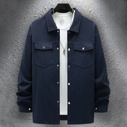 Men's Winter Casual Lapel Jacket with Pockets