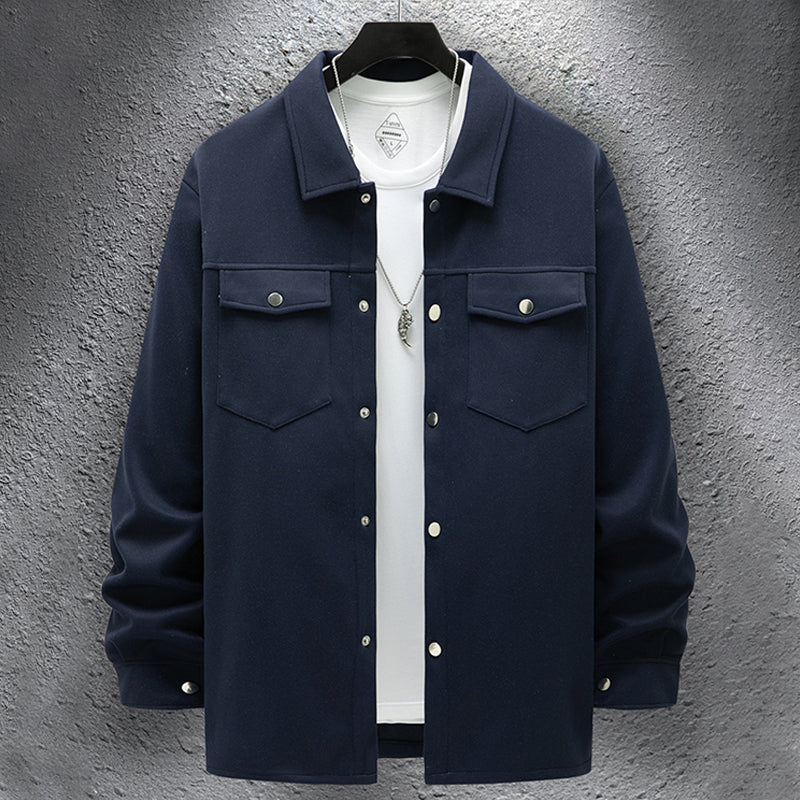 Men's Winter Casual Lapel Jacket with Pockets