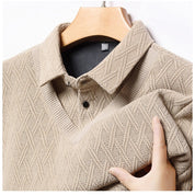 ❄️Winter Specials❄️ Men's Plush-Lined Mock Layered Lapel Shirt