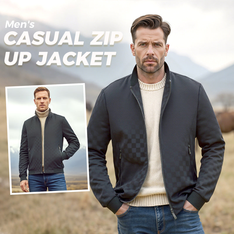 Men's Casual Zip Up Jacket