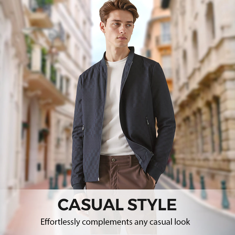 Men's Casual Zip Up Jacket