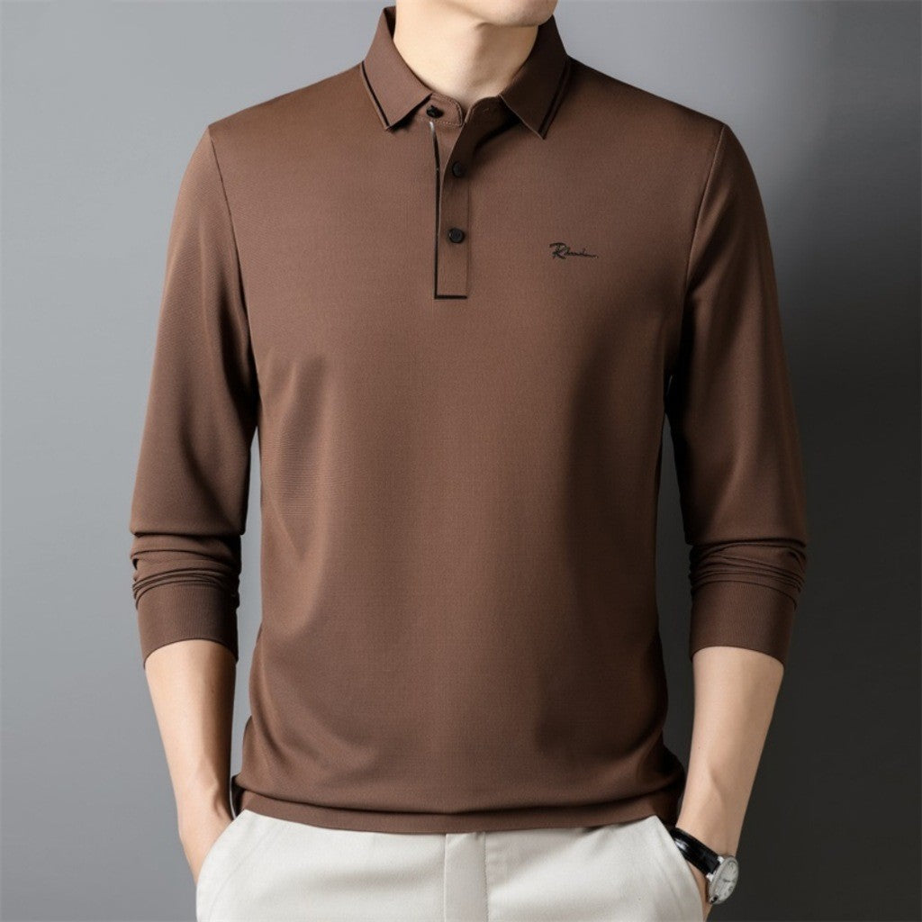 Long sleeved POLO shirt men's autuan business top