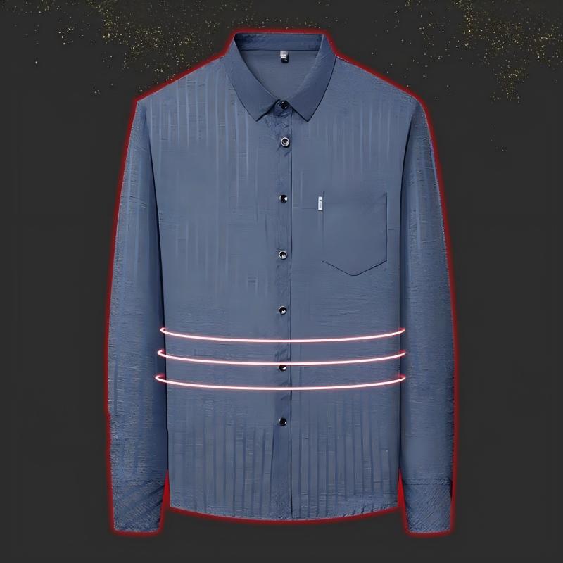 Men’s Casual Business Lapel Shirt for Fall & Winter