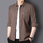 Men’s Casual Business Lapel Shirt for Fall & Winter