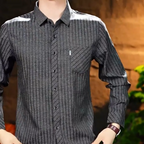 Men’s Casual Business Lapel Shirt for Fall & Winter