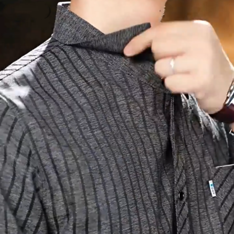 Men’s Casual Business Lapel Shirt for Fall & Winter