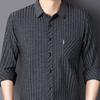 Men’s Casual Business Lapel Shirt for Fall & Winter