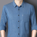 Men’s Casual Business Lapel Shirt for Fall & Winter