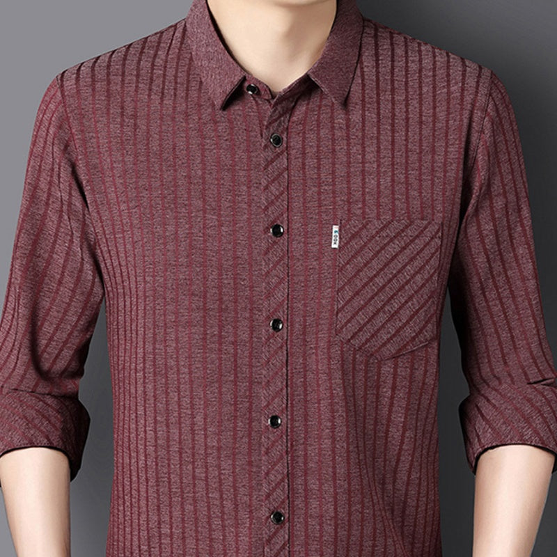 Men’s Casual Business Lapel Shirt for Fall & Winter
