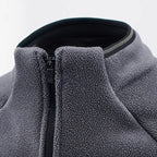 Men's Solid-Color Half-Zip Fleece Long-Sleeve Sweatshirt