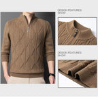 ✈️Free Shipping✈️Men's Winter Quarter Zip Knit Sweater
