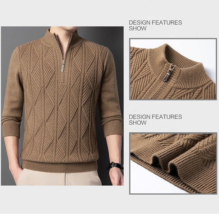 ✈️Free Shipping✈️Men's Winter Quarter Zip Knit Sweater