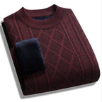 Men's Winter Plush-Lined Warm Knitted Sweater