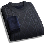 Men's Winter Plush-Lined Warm Knitted Sweater