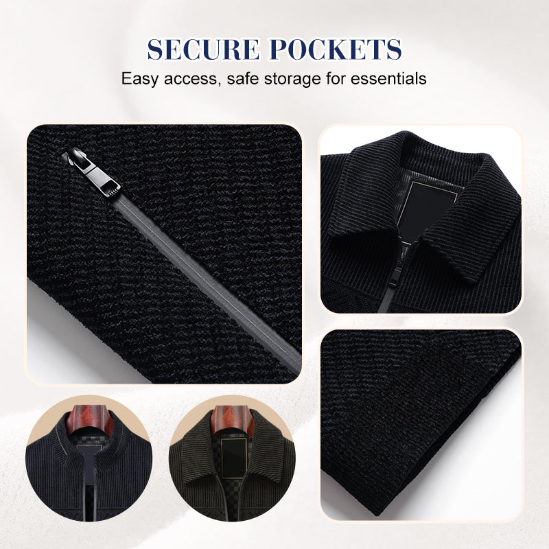 Men's Casual Zipper Warm Jacket