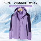 Women's 3-in-1 Outdoor Triple-Protection Multi-Color Jacket
