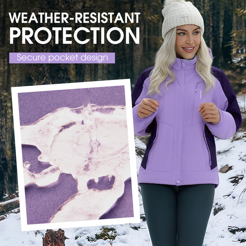 Women's 3-in-1 Outdoor Triple-Protection Multi-Color Jacket