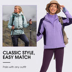 Women's 3-in-1 Outdoor Triple-Protection Multi-Color Jacket