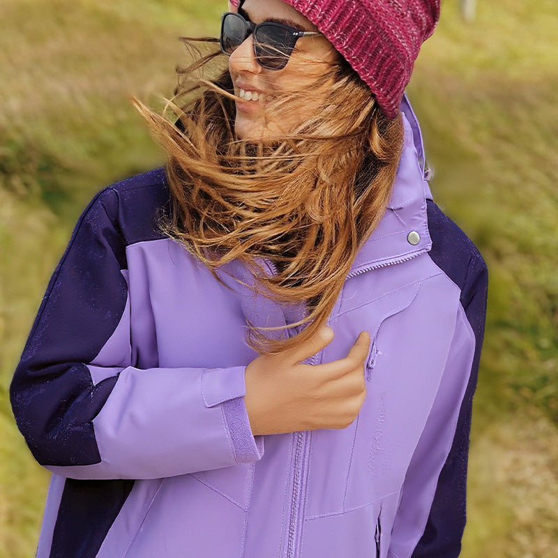 Women's 3-in-1 Outdoor Triple-Protection Multi-Color Jacket