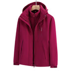 Women's 3-in-1 Outdoor Triple-Protection Multi-Color Jacket