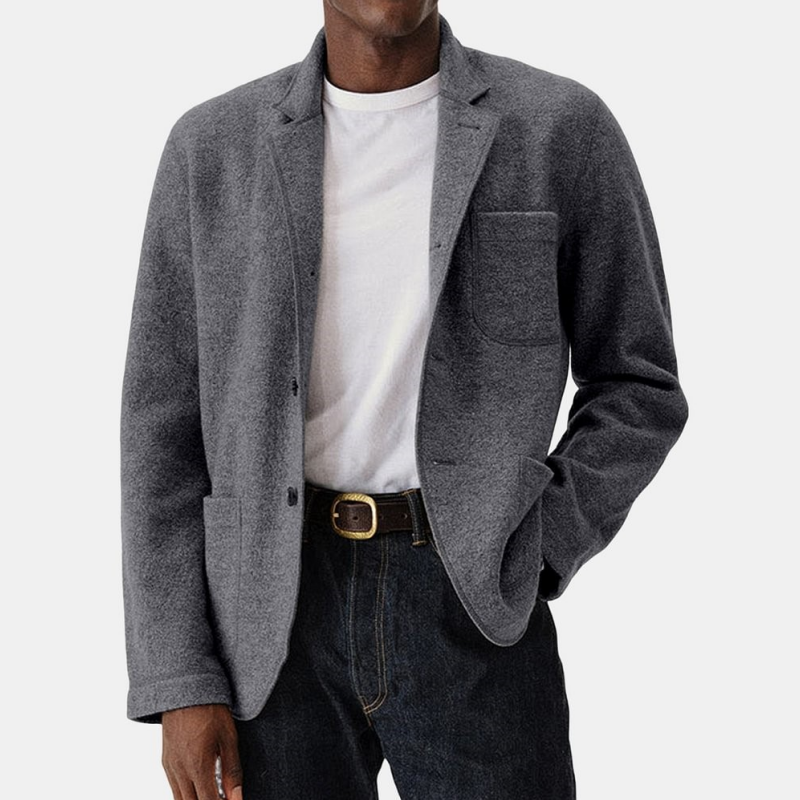 Men's Solid-Color Tailored Jacket
