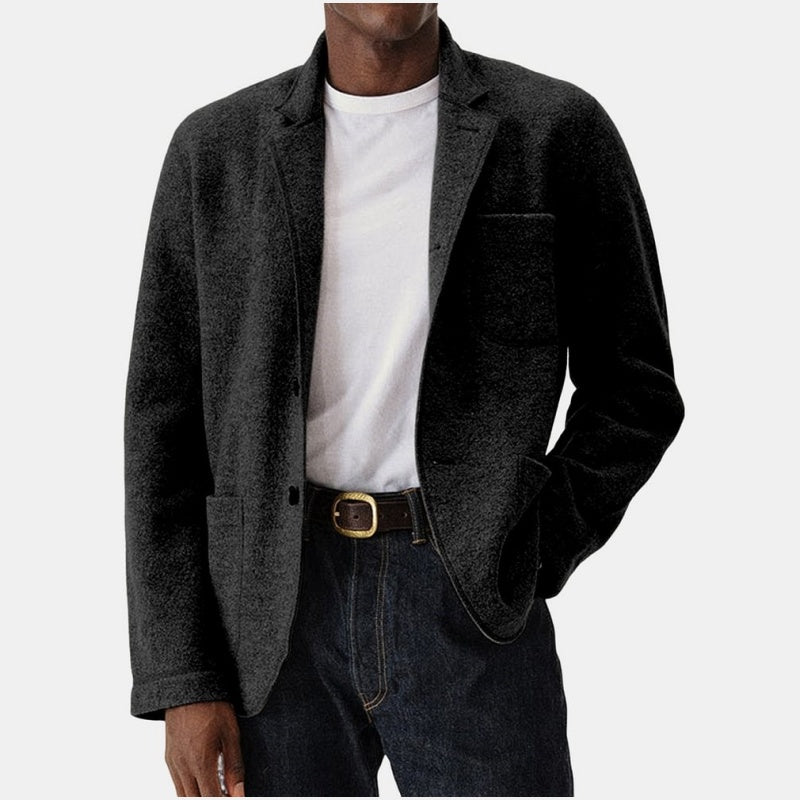 Men's Solid-Color Tailored Jacket