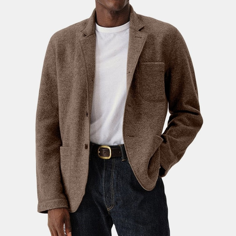Men's Solid-Color Tailored Jacket